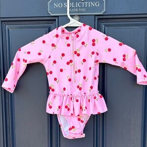 REAL LOVE 🍒 12 months baby girl ruffled bottom swim suit